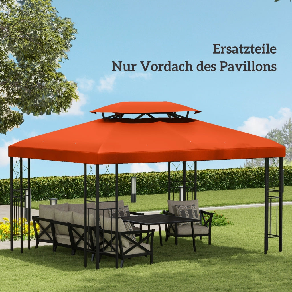 Tetto sostitutivo per gazebo da giardino 3x4m ¨C zephmum ¨C Polyester colore caff¨¨