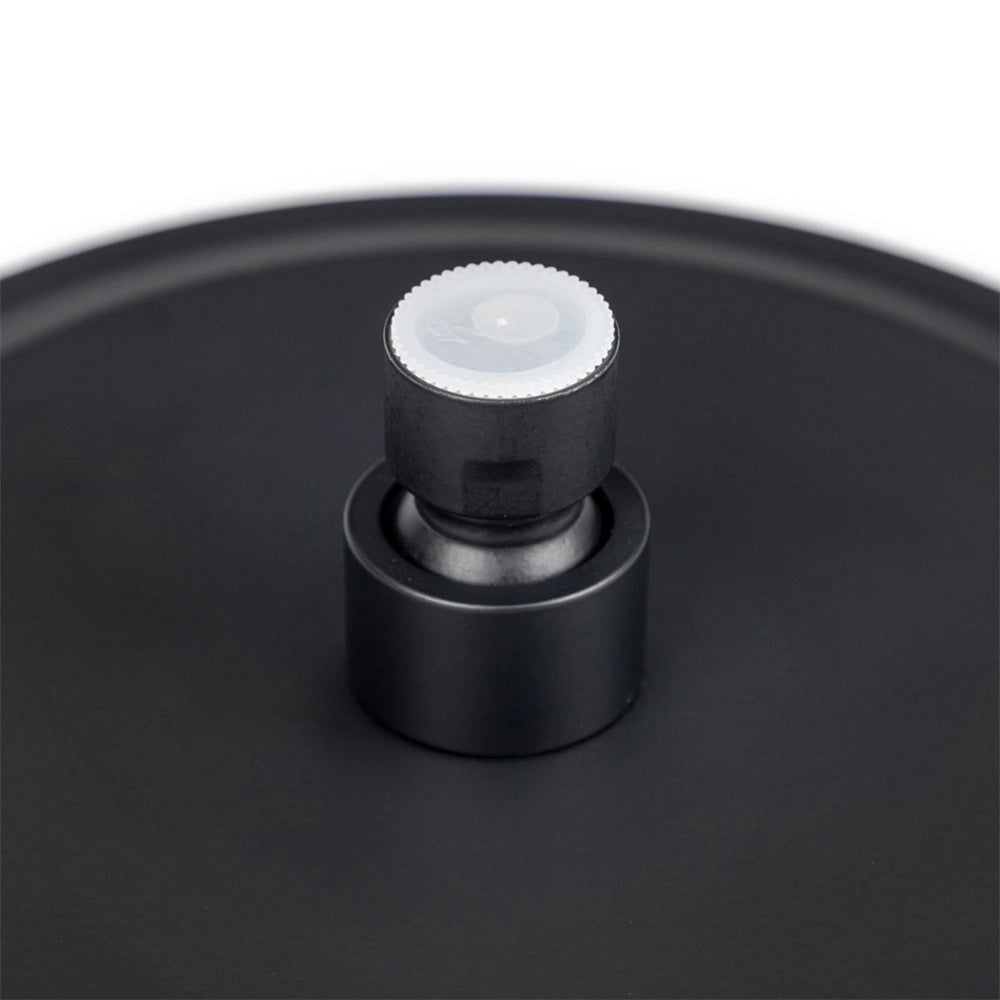 Trade Shop - Soffione Doccia Ultra Slim Rotondo ø25cm Nero Attacco Universale ½ Bagno Miscelatore 87885 -