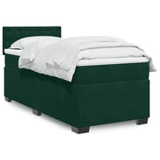 Giroletto a Molle con Materasso Verde Scuro 100x200 cm Velluto 3288549