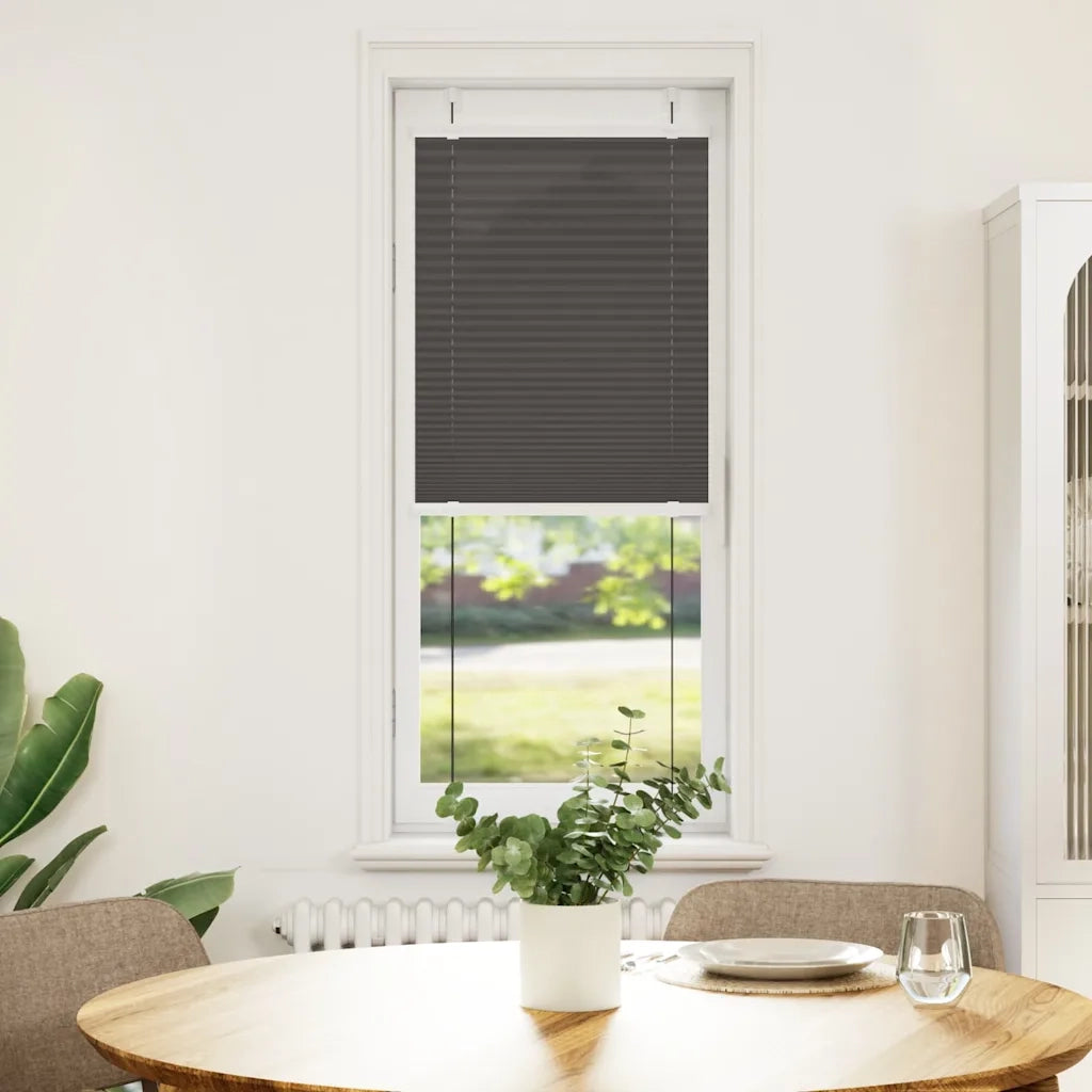 Tenda Plissettata Nera 45x150 cm Larghezza Tessuto 44,4 cm