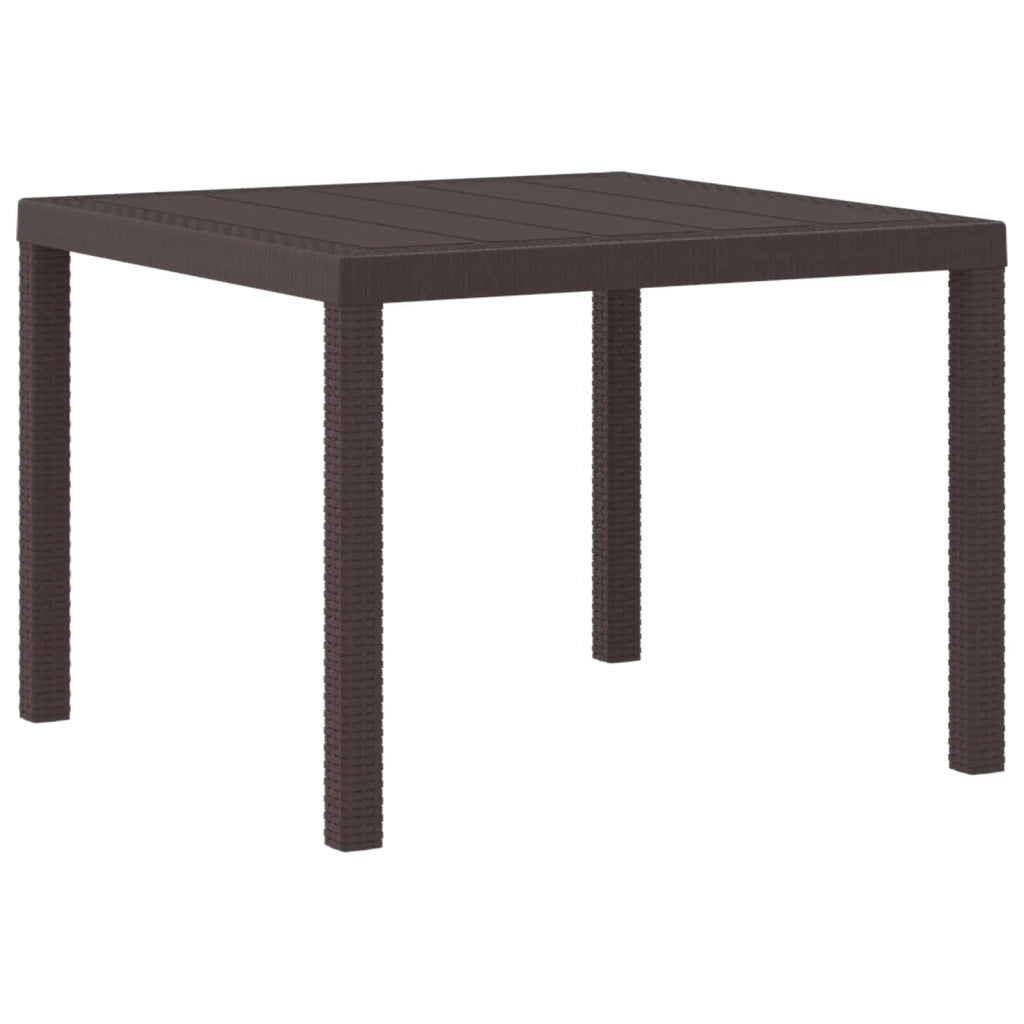Tavolo da Giardino Marrone 100 x 100 x 73 cm polyrattan 871681