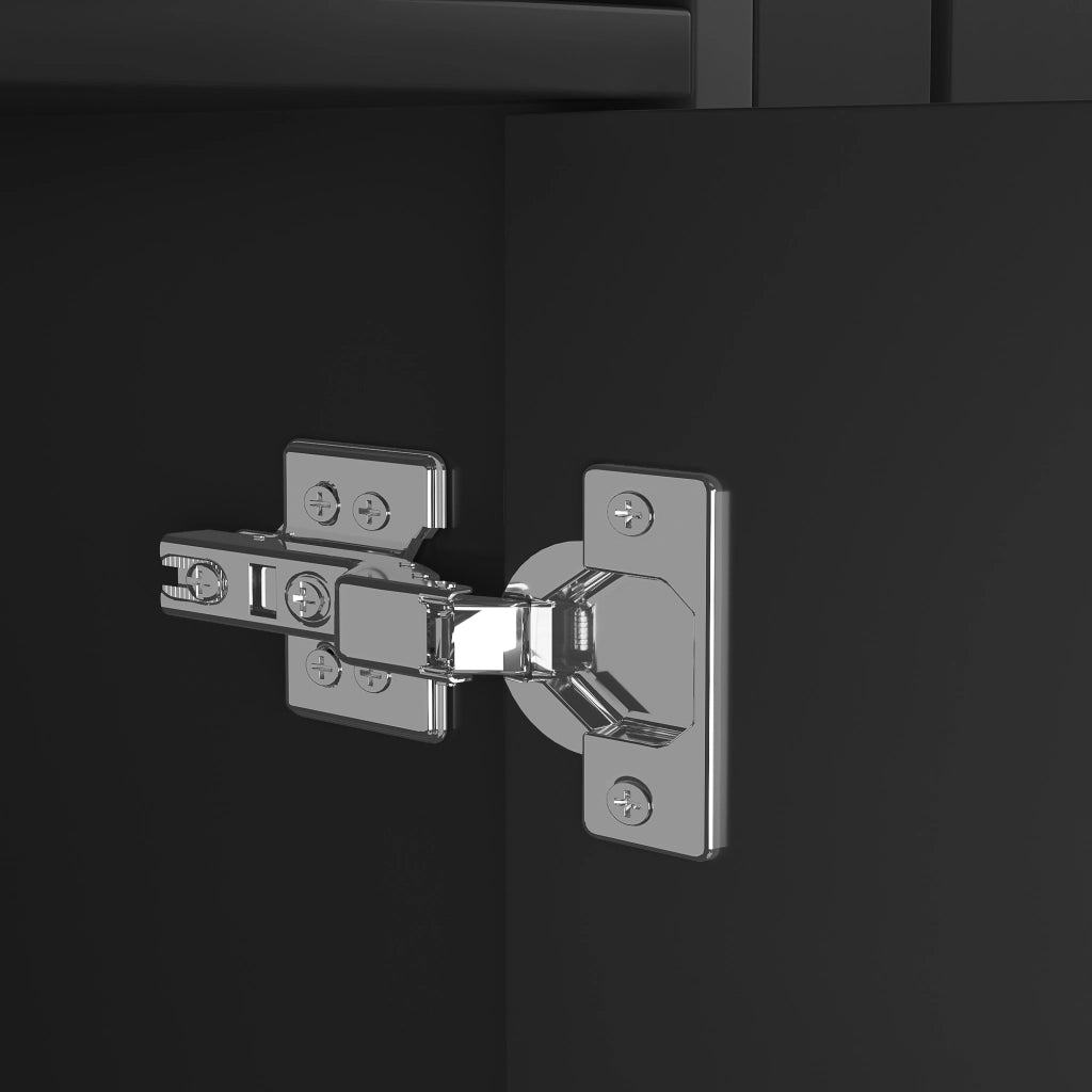 Carrello da Cucina con 2 Ante; 3 Cassetti; Vano per Rifiuti e 5 Ruote; in MDF e Metallo; 120x50x92 cm