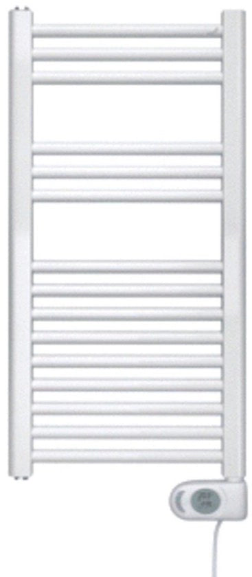 Riscaldatore ad asciugamano elettrico Aura 90.6x50cm 500W 230V 50Hz in acciaio bianco lucido
