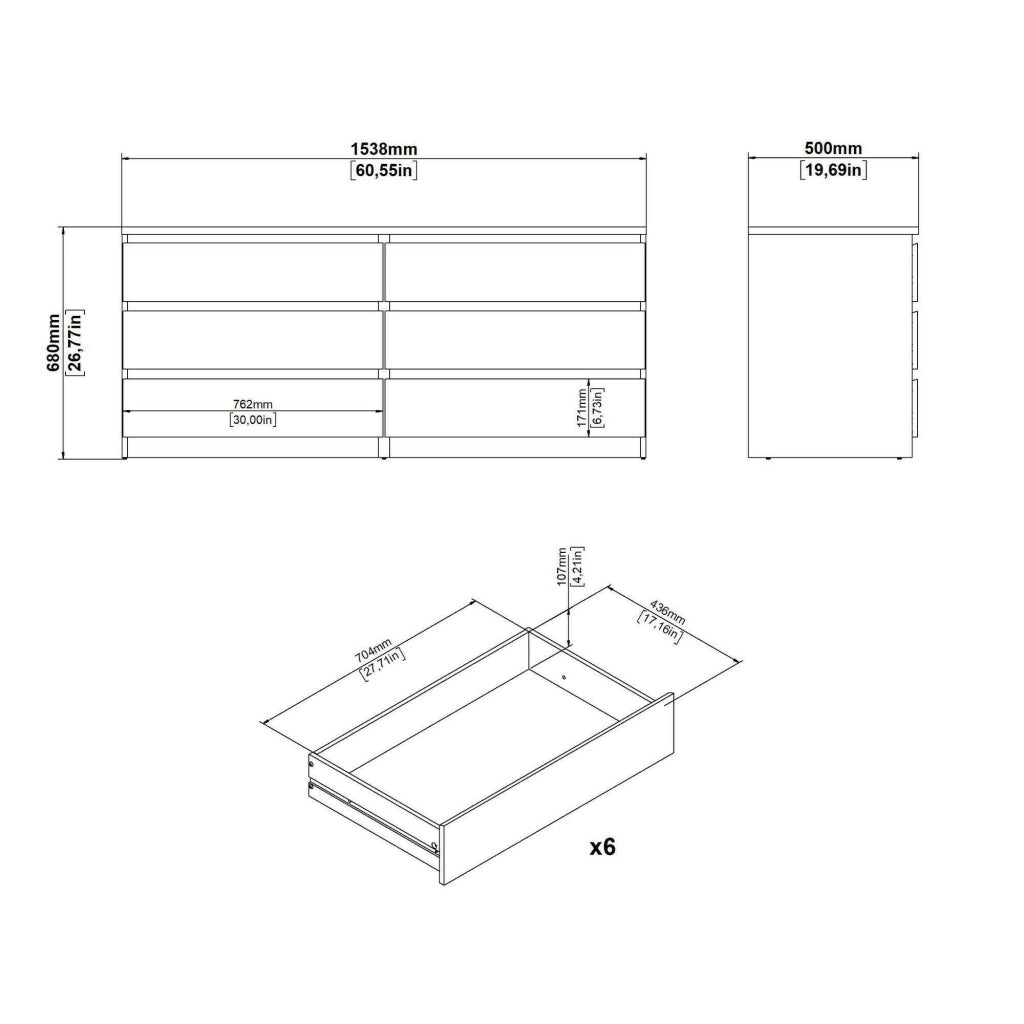Credenza Joyce, Buffet da soggiorno, Madia da salotto, Dispensa da cucina, 154x50 h68 cm, Rovere