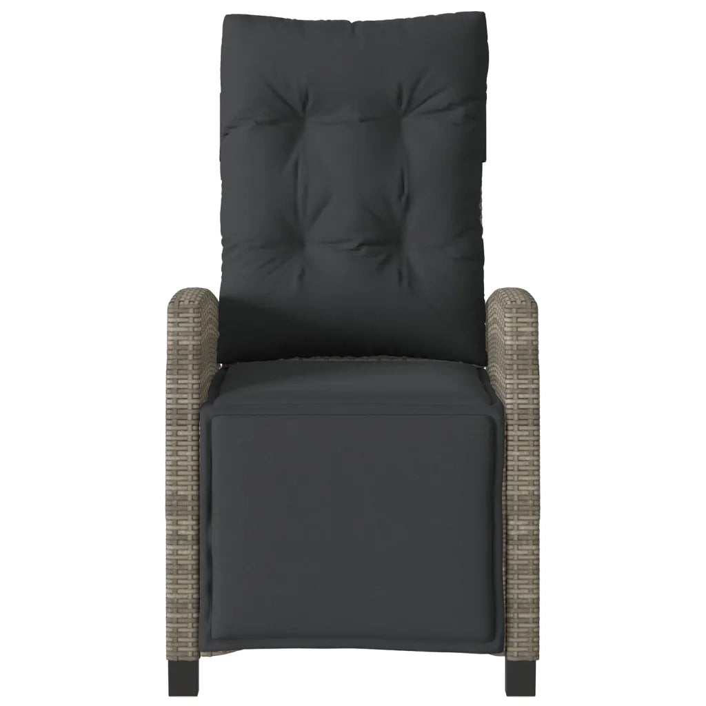 Sedie da Giardino Reclinabili 2 pz | Sedie da Esterno con Poggiapiedi Polyrattan