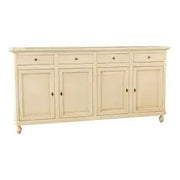 Credenza base napoletana Shabby chic 4 ante avorio anticato