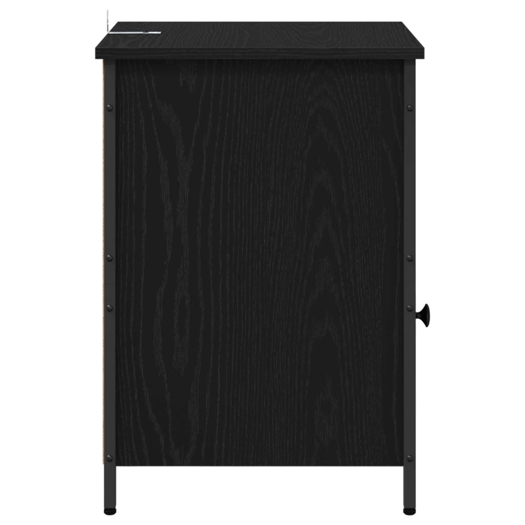 Armadio da Notte Rovere Nero 40 x 42 x 60 cm Legno multistrato 881836