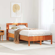 Letto senza Materasso-Struttura Letto Marrone Cera 120x200 cm in Legno di Pino 366121