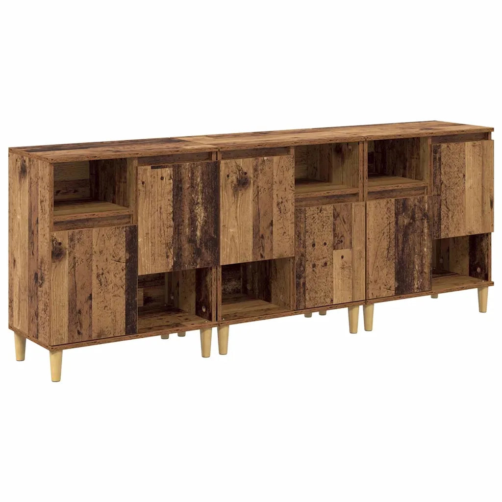 Sideboards 3 pcs Legno vecchio 60 x 35 x 70 cm 3415559