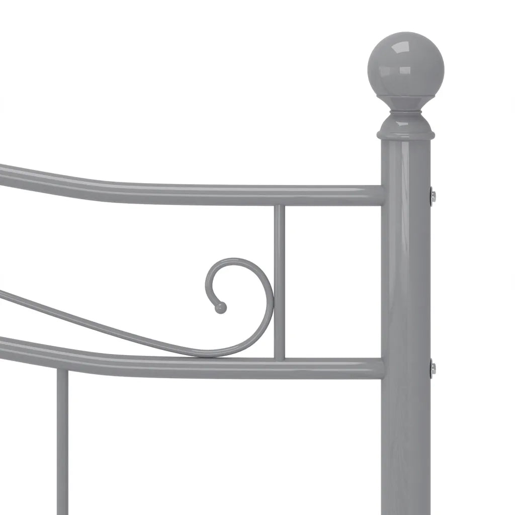 Giroletto-Struttura Letto Grigio in Metallo 200x200 cm 960349