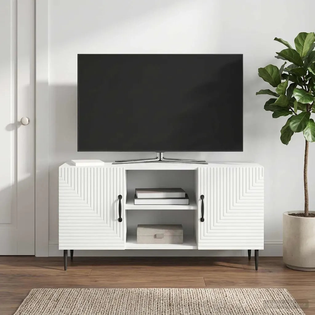 Mobile TV Bianco 102 x 34,5 x 50 cm Legno ingegnerizzato 894925