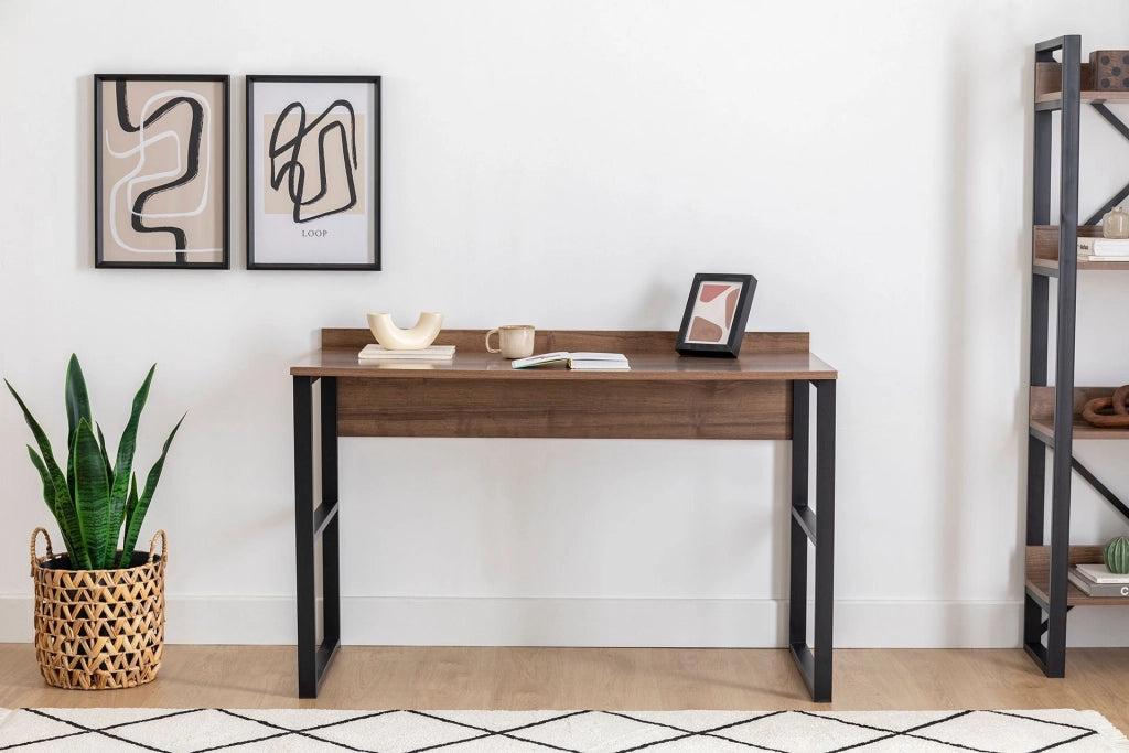 Scrivania in legno "Rana" - 120 x 75 x 60 cm - Noce, Nero