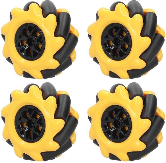 Mecanumruota 60 mm - Omnidirezionale - Accessori DIY auto - Gomma/ABS - Ruota sinistra/destra - Presa resistente allo shock - Ruota robotica