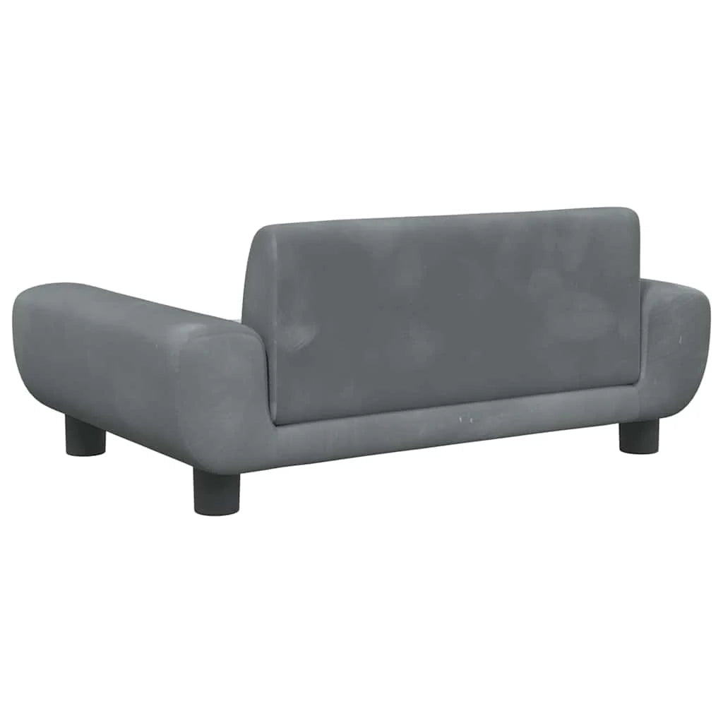 Cuccia per cani comoda cuccia da divano velluto grigio scuro 70 x 45 x 33 cm 02_0043176