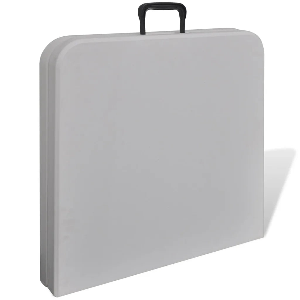 Tavolo Pieghevole da Giardino 122 cm in HDPE Bianco 41568