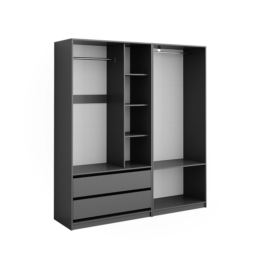Vicco Armadio Antracite 180 x 200 cm Set di 2