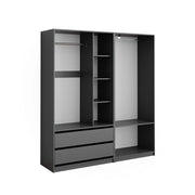 Vicco Armadio Antracite 180 x 200 cm Set di 2