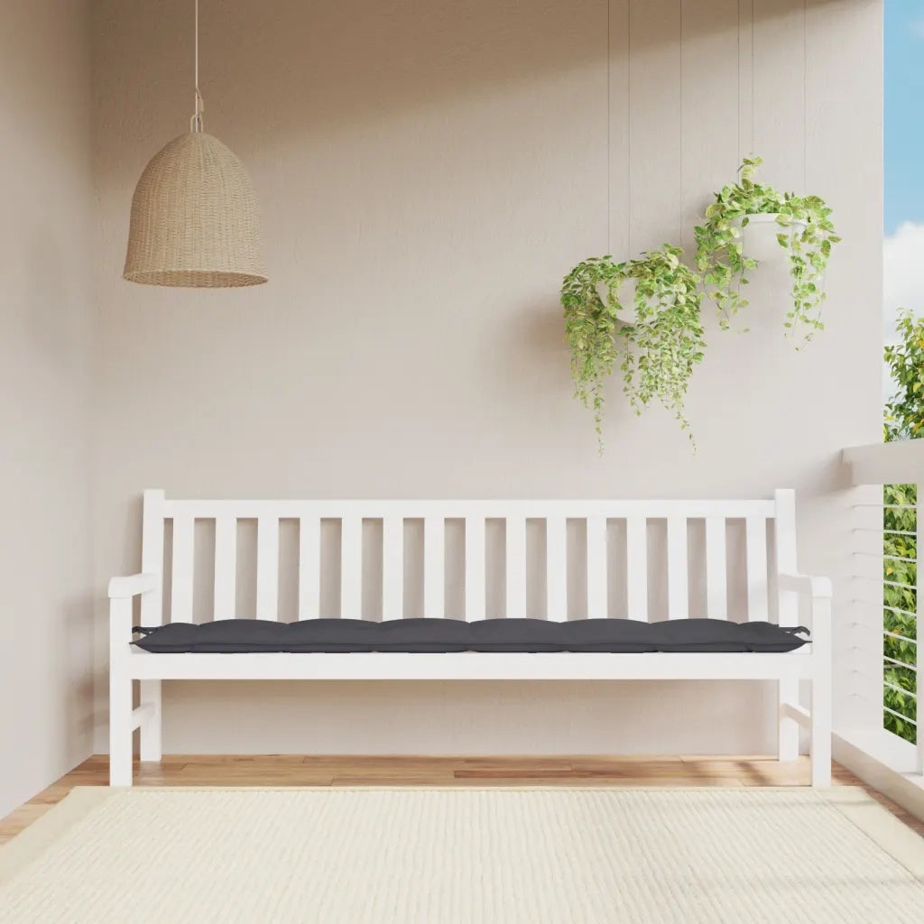 Cuscino per Panca-Cuscini per panchina Antracite 200x50x7 cm in Tessuto Oxford