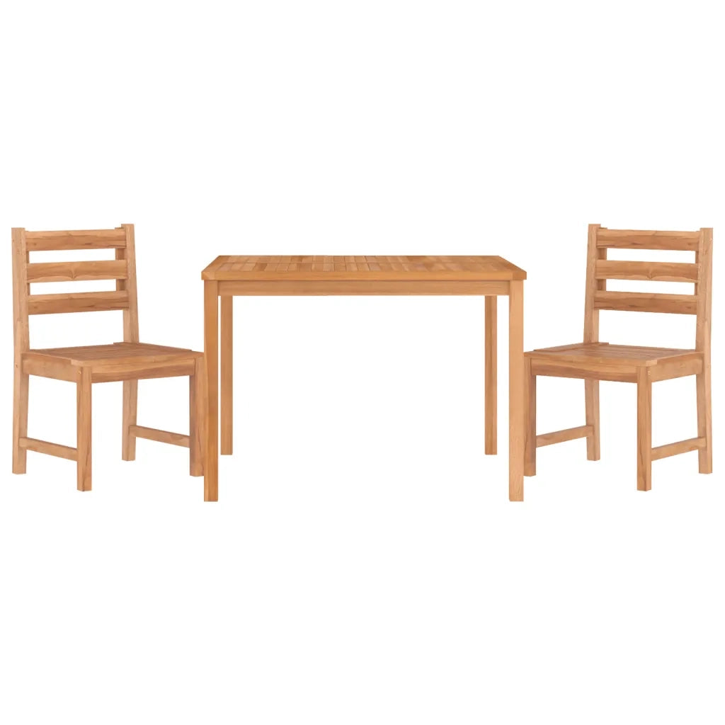 Set da Pranzo per Giardino 3 pz in Legno Massello di Teak cod mxl 78108