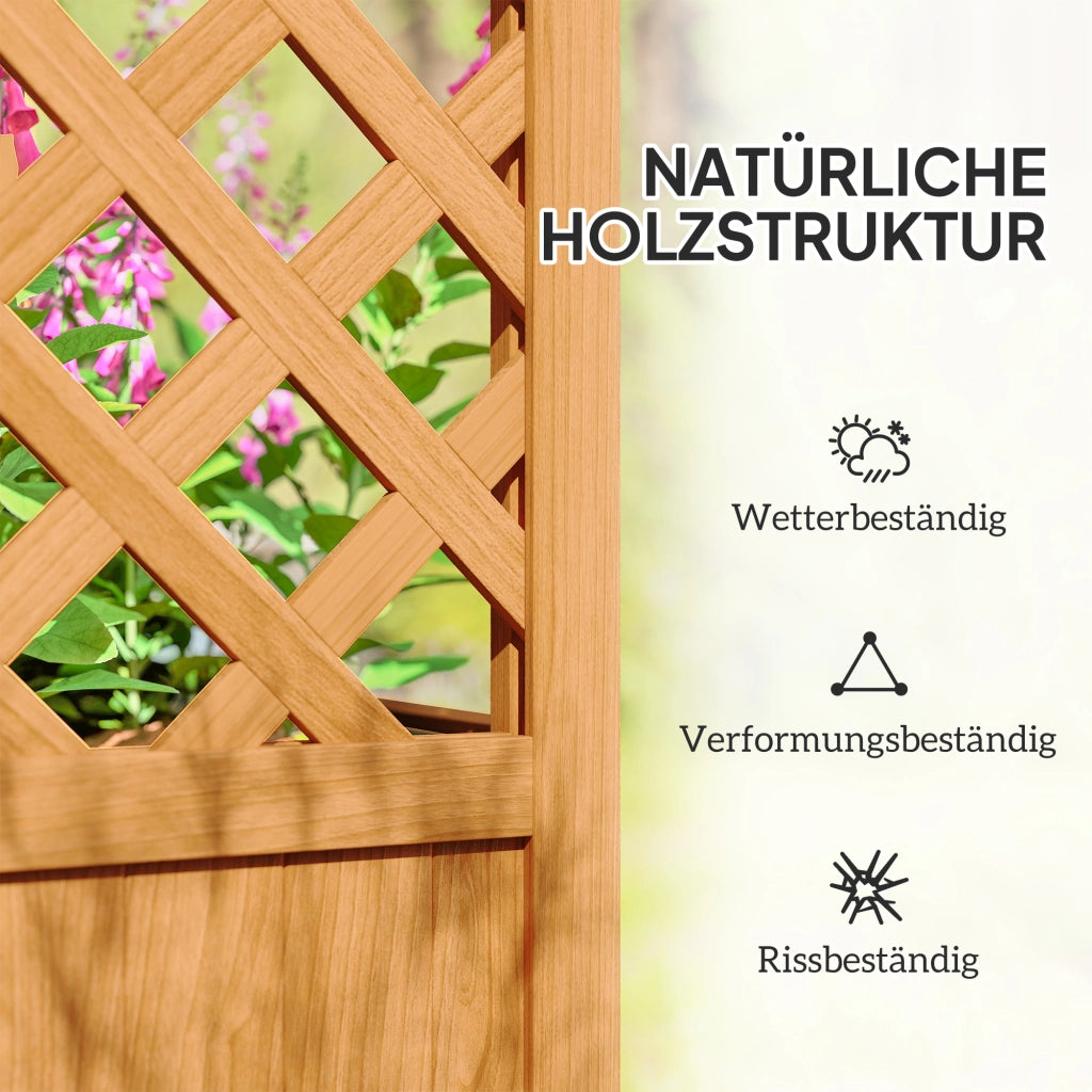 Casetta da Giardino con Griglia ¨C zephmum ¨C Legno 83x36x145cm Marrone Chiaro