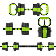 Set Manubri Regolabili 20 kg 6 in 1 ¨C Xylo ¨C Kettlebell Bilanciere Supporto Flessioni