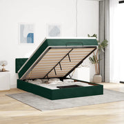Struttura Letto Pouf con Materasso 140x190 cm in Velluto