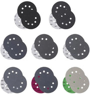 Set di carta abrasiva 24 pezzi - Dischi abrasivi 125 mm - 8 fori - Grana 320/600/800/1000/1200/1500/2000/3000 - Silicato di carbonio di alta qualità - Per auto/metallo/legno