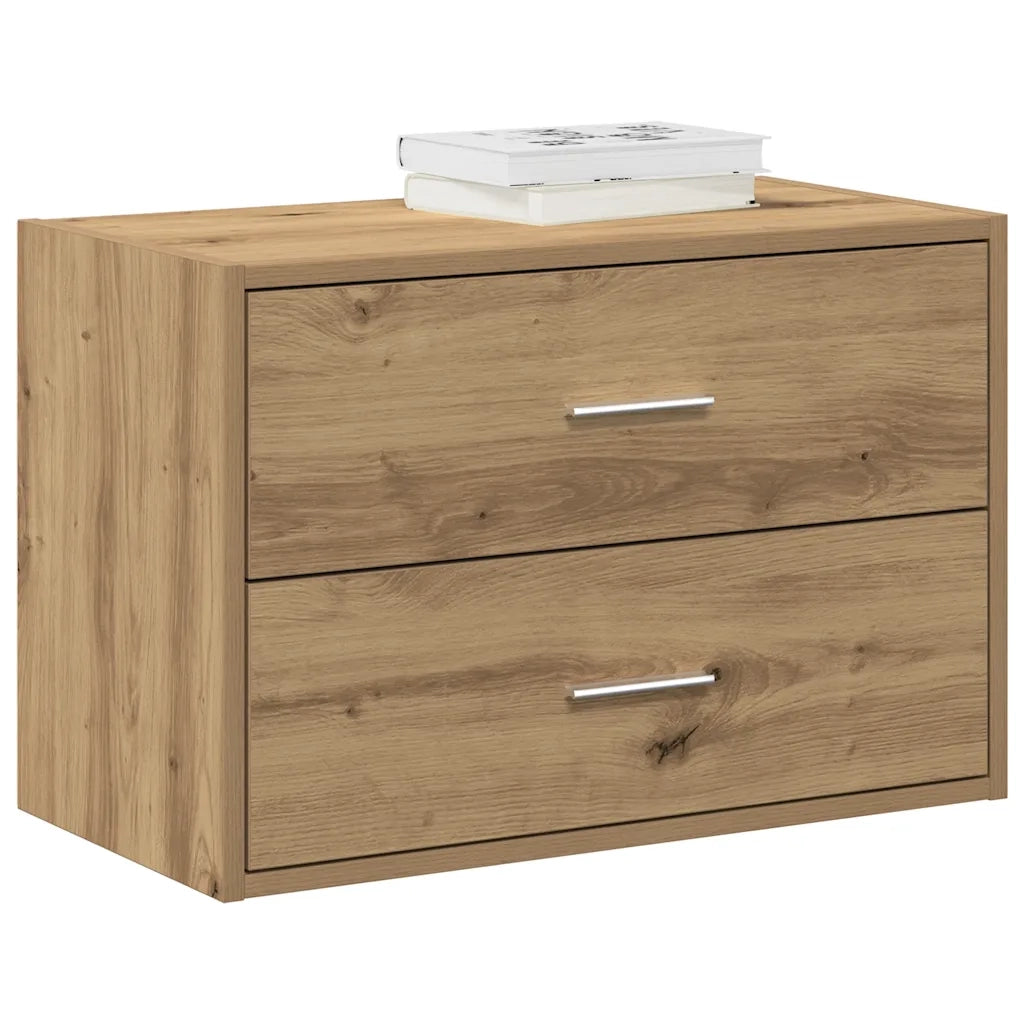 vidaXL Armadio con 2 Cassetti Rovere Artigianale 60x31x40cm Truciolato