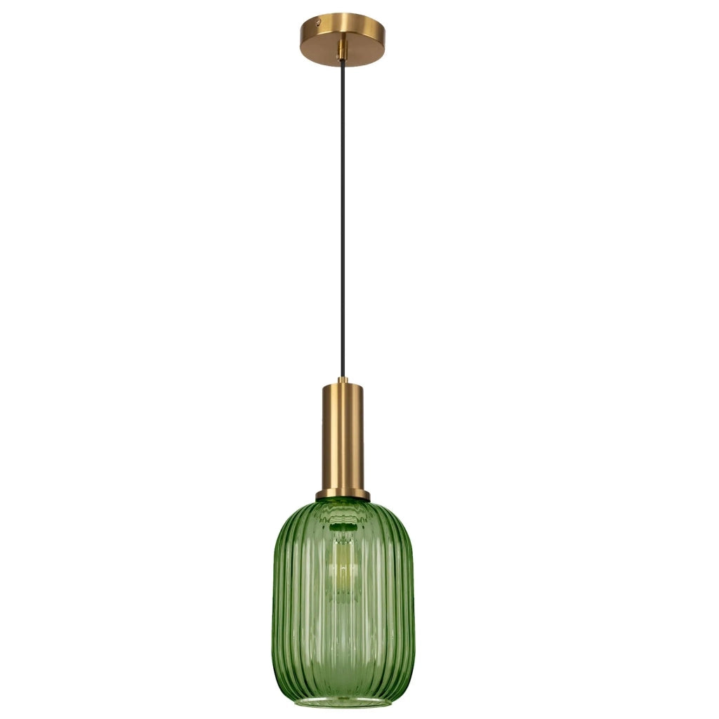 Lampada Da Soffitto Pensile Di Vetro Verde APP459-1CP