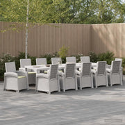 Set da Pranzo per Giardino 14 pz Bianco e Crema PP 3430191