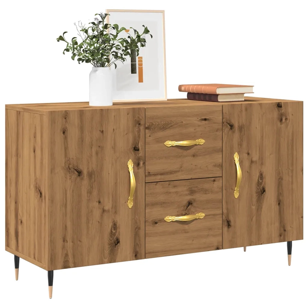 Credenza | Madia | Buffet da pranzo | Armadio da pranzo Rovere Artigianale 100x36x60 cm in Legno Multistrato