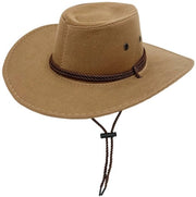 Cappello da pescatore - Cappello da cowboy - Cappello safari zonnero - Impermeabile e resistente al vento - colore marrone - misura 56-58 cm