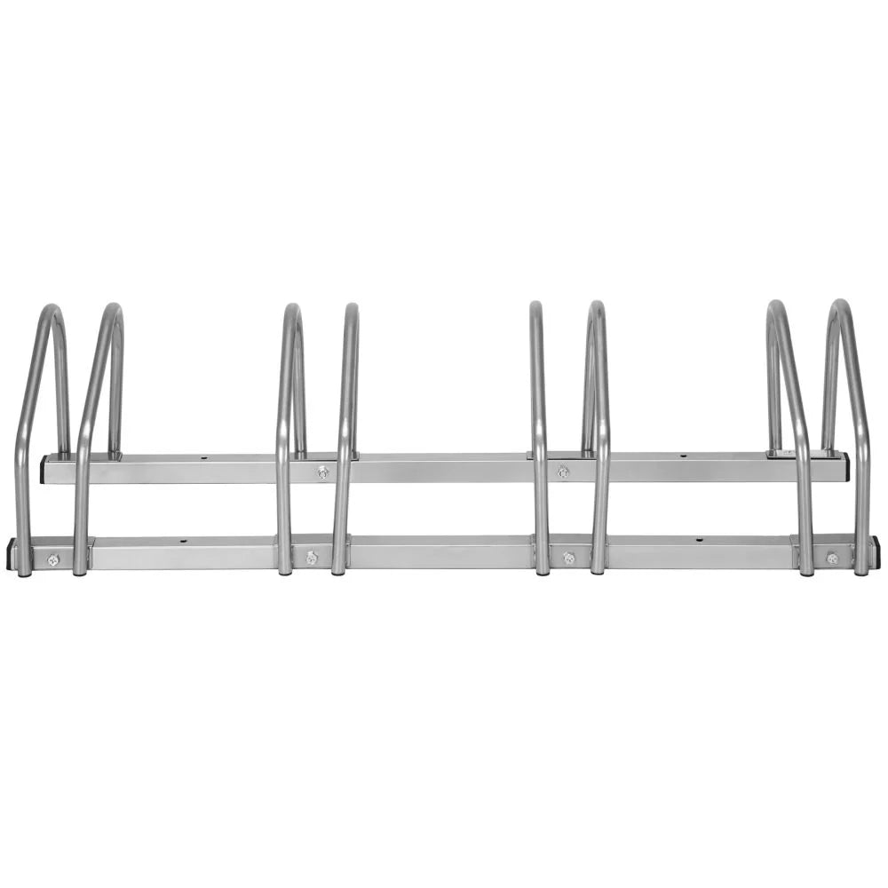 Sistema portabiciclette portabici inclinabile porta 4 bici pratico garage da pavimento o da parete in acciaio 3408209