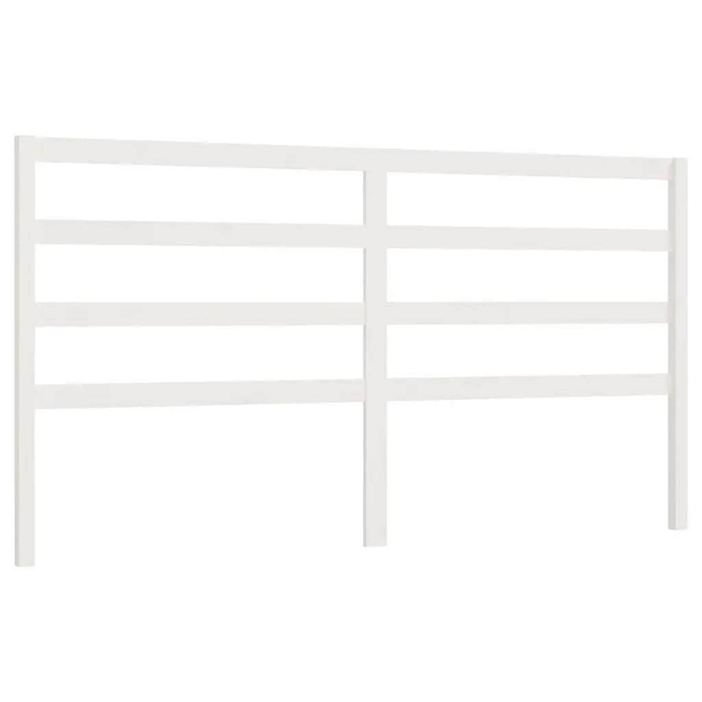 Testiera per Letto-Testata-Testiera Decorativa Bianca 206x4x100 cm Legno Massello di Pino 876150