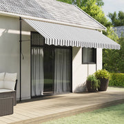 vidaXL Tessuto Ricambio Mantovana Tenda Strisce Antracite e Bianche 4m