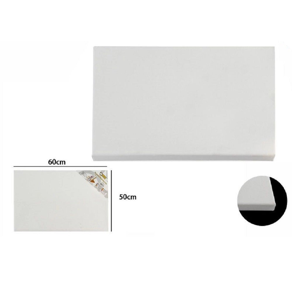 Trade Shop - Tela Telaio Pittura Bianco 60x50x1.6 Cm Rettangolare Universale Artisti 53993a -