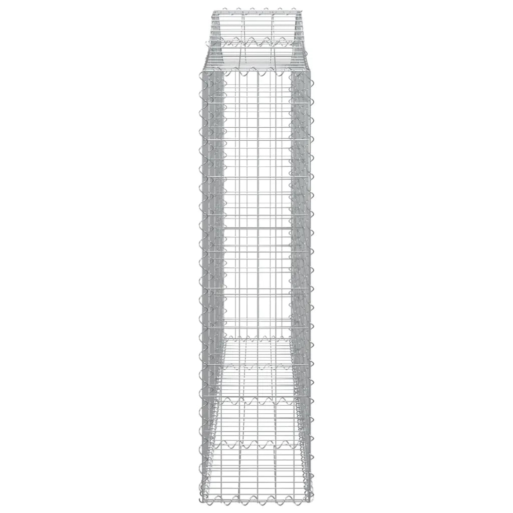 Cesto Gabbione ad Arco 200x30x120/140 cm Ferro Zincato 153386