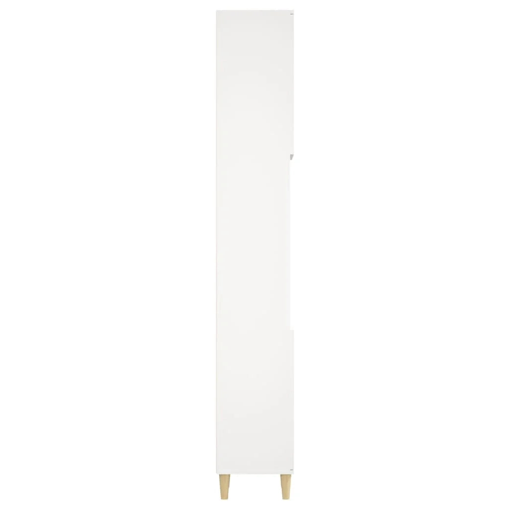 Mobile bagno 30 x 30 x 190 cm in legno ingegnerizzato bianco 02_0006547