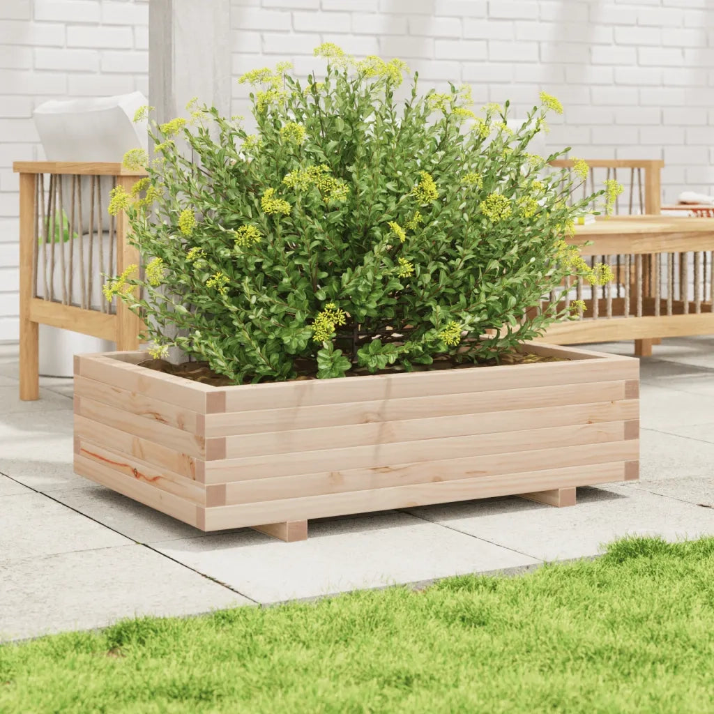 Fioriera da Giardino-Vaso da Esterno 90x60x26,5 cm in Legno Massello di Pino