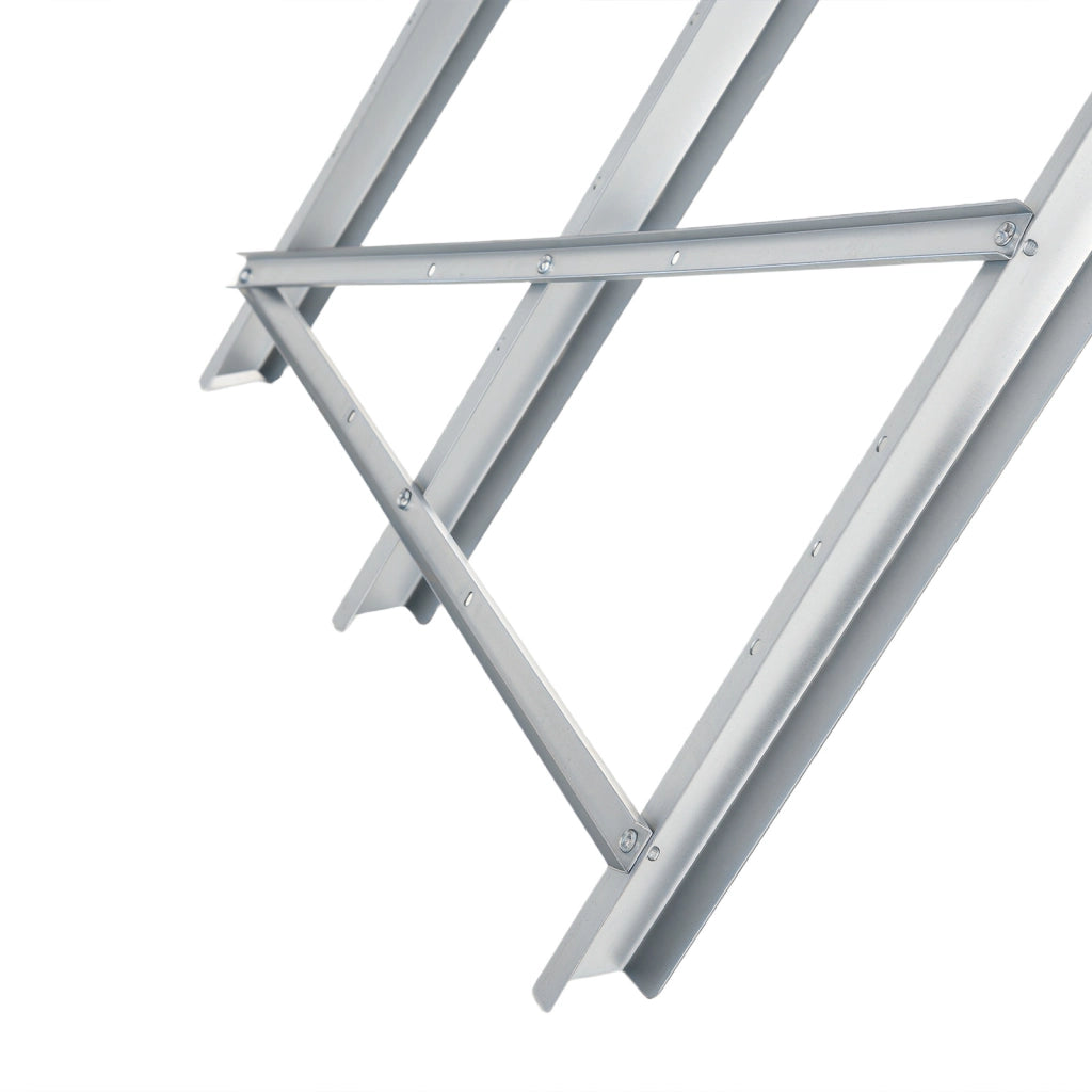 Cavalletto Taglialegna Pieghevole in Metallo ¨C zephmum ¨C Argento 83x83x79 cm