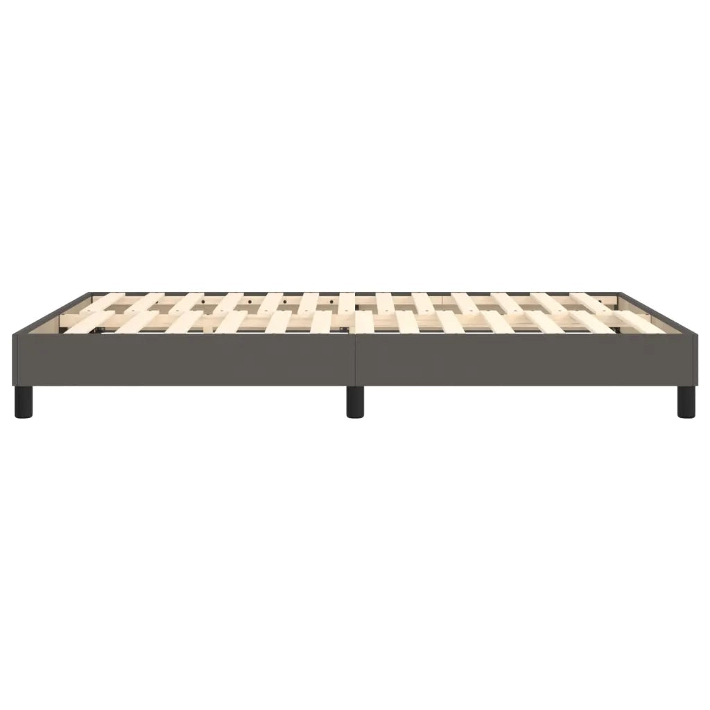 Struttura Letto a Rete a Molle-Giroletto Grigio 140x190 cm in Similpelle 734656