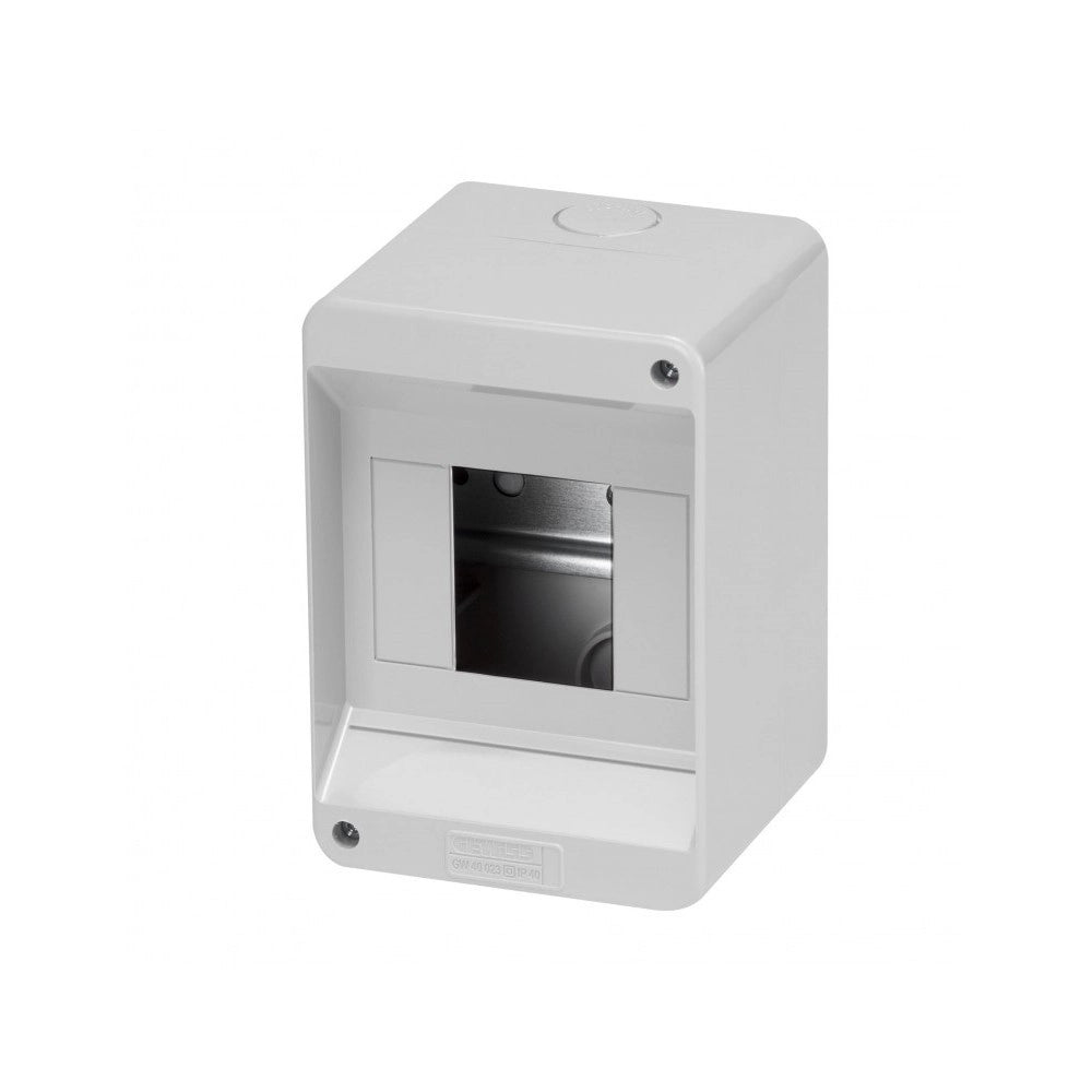 Trade Shop - Centralino Da Parete Esterno 4 Moduli Senza Portello Ip20 13x9x8.5cm Grigio Fg14012 -