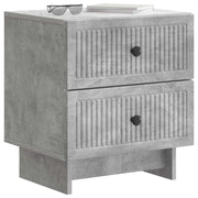 Comodino | Armadio da Notte | Mobiletto da notte Grigio Cemento 43 x 34,5 x 47,5 cm