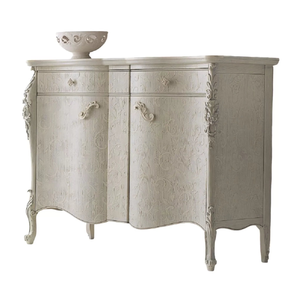 Madia credenza sagomata 2 ante legno bianco l.137 p.57 h.110 - Mobili 2G