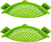 Clip-on Vergiet in Silicone - 2 Pack - Zeef per Pasta, Verdura, Frutta - Accessori Cucina