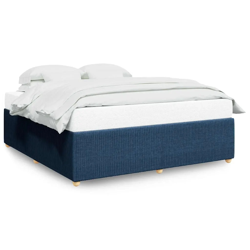 Letto matrimoniale | Letto per adulti | Giroletto senza Materasso Blu 200x200 cm in Tessuto