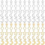 Set di 100 Bocchette in Acciaio Inossidabile con Disegno Stella e Luna