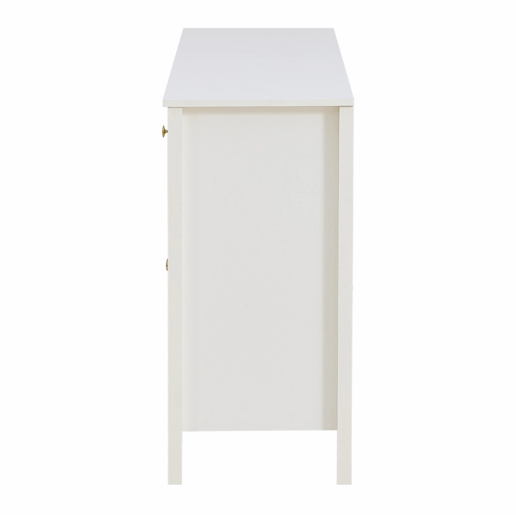 Credenza buffet 160 cm con 4 ante e 2 cassetti in MDF bianco HOMVRA