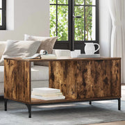 Tavolino da salotto con cassetto Rovere fumé 90 x 49 x 46 cm 883449