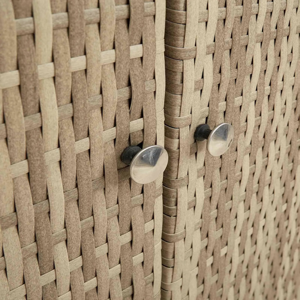 Armadio con lo scaffale Beige 100 x 36 x 102 cm Rattan CFW5906129